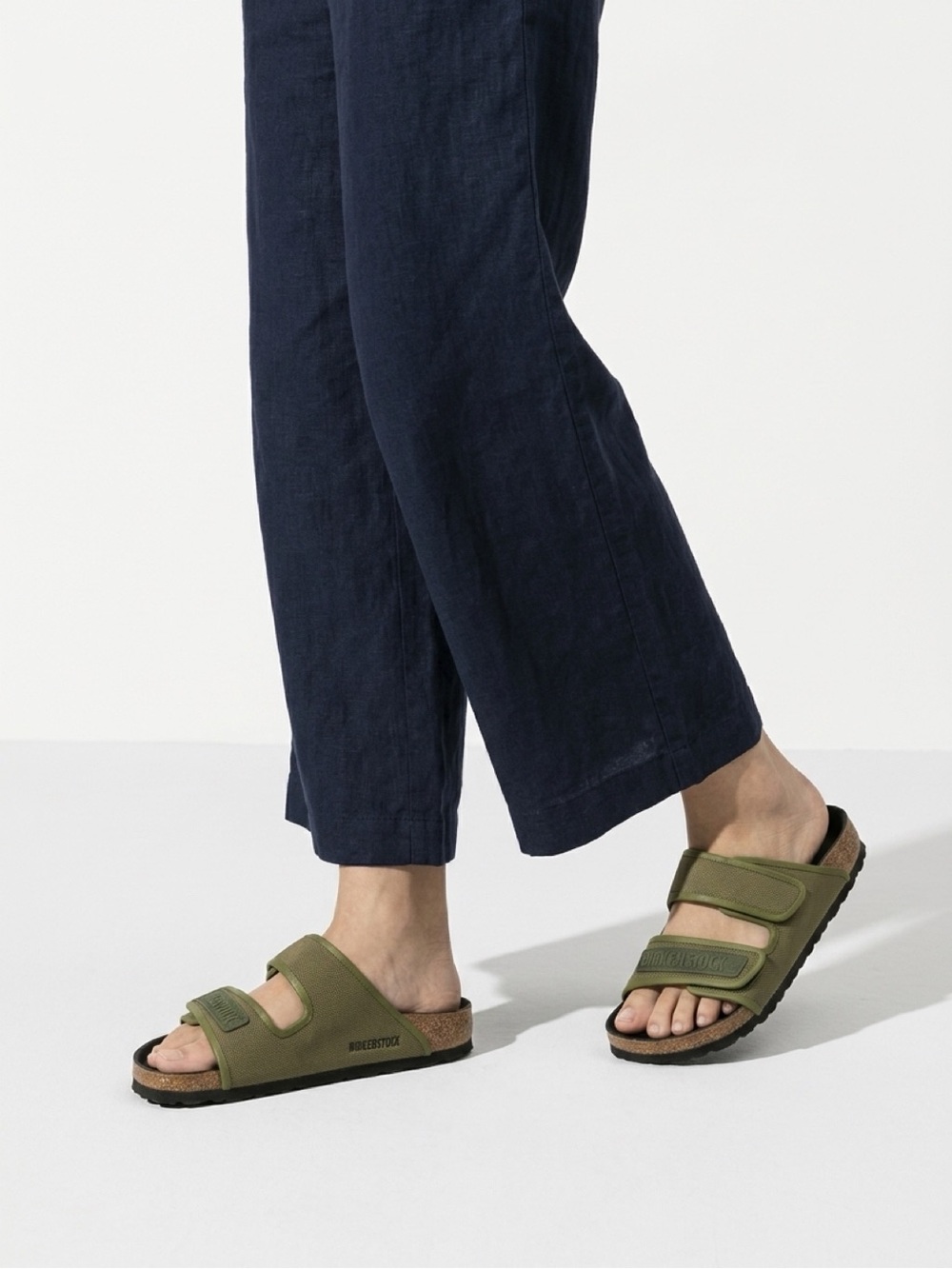 Birkenstock Double Strap Slides – Delft Green Sandals Size 36